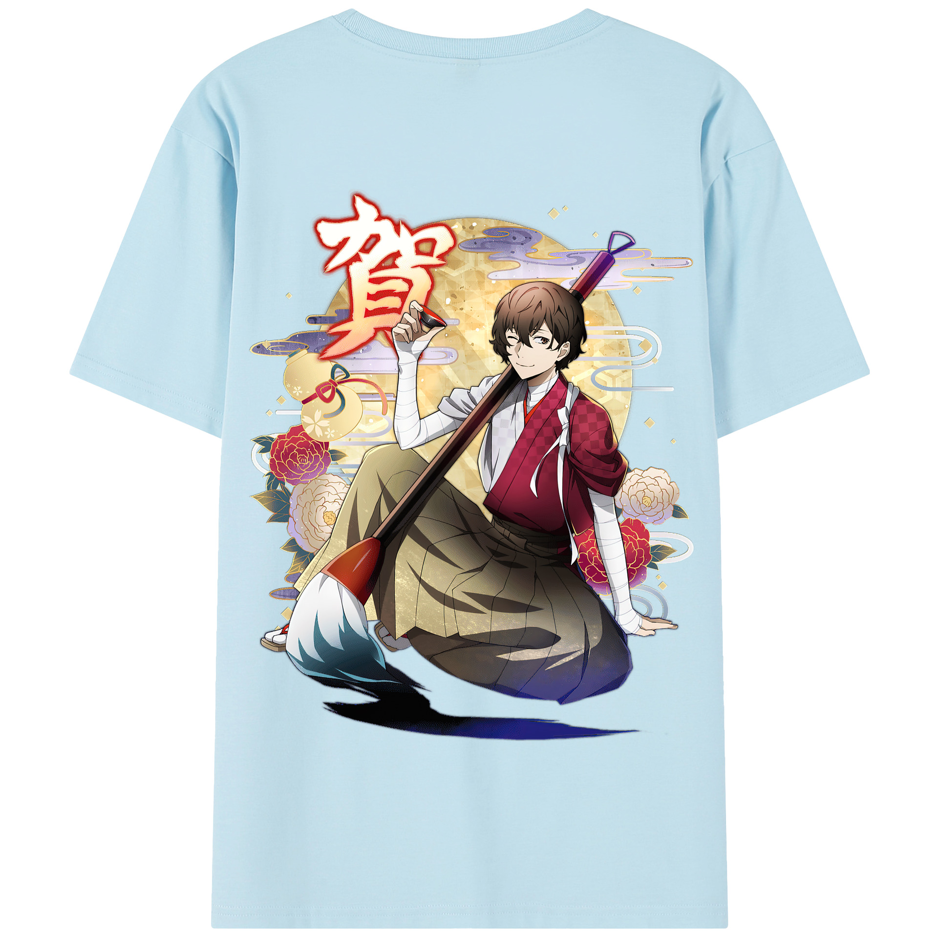 （画像用） 文豪ストレイドッグス Bungo Stray Dogs 綿100％半袖Tシャツ（背面プリント）
